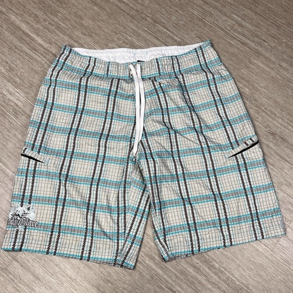 Body Glove Other - Body Glove Plaid Surf Shorts Swim Trunks Men's 38 Unlined Zip Pockets Relaxed